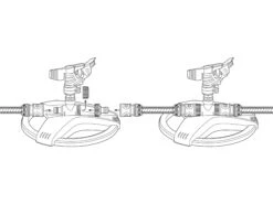 Gardena Pulse Sled Sprinkler Premium Full/Part Circle -Gardena Store g8135 gardena pulse sled sprinkler premium full part circle 5